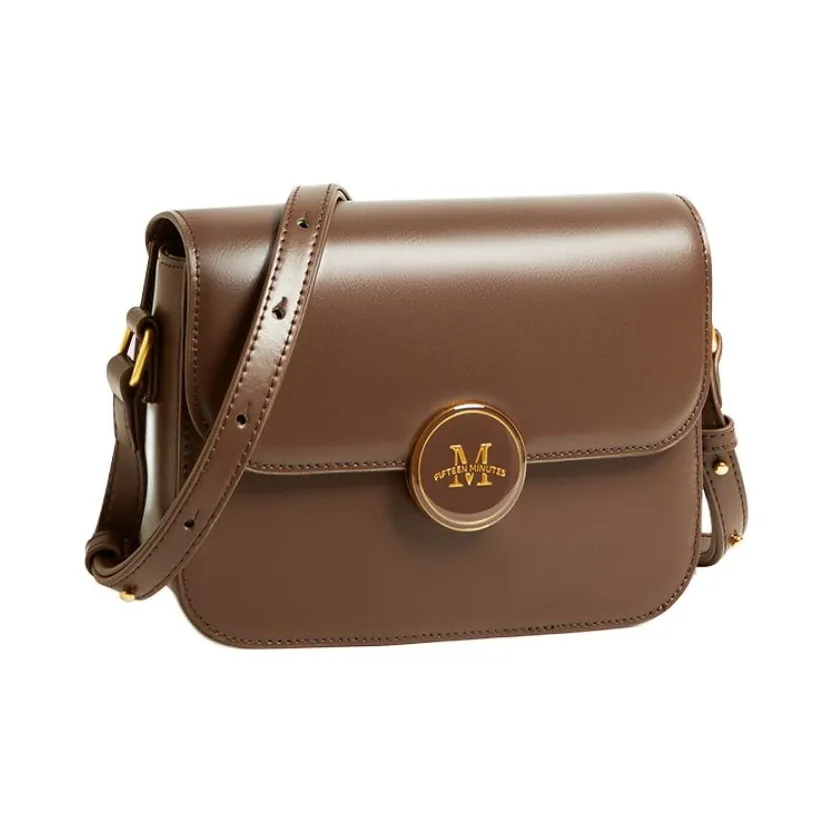 15 MINS Коровья кожа Маленькая квадратная сумка Сумка через плечо Маленькая Женская Кофе Экрю Черный