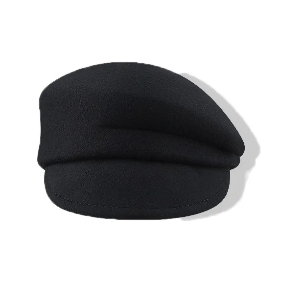 YOUWEI Шерсть Винтаж Лицо Фитинг Кепка газетчика Equestrian Шлем Французская Восьмиугольная кепка Женская