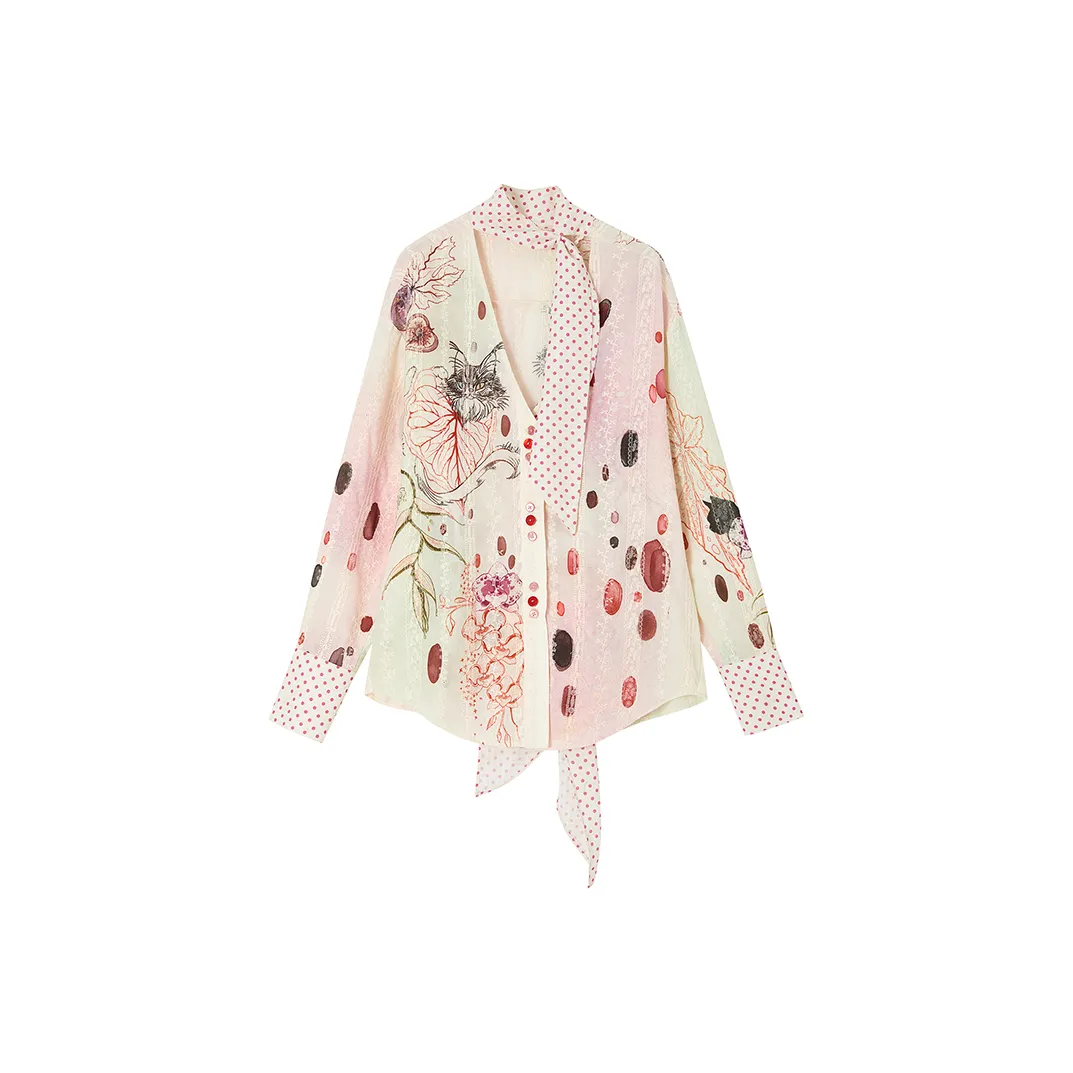 GRAYISMOON Розовые Женские Рубашки