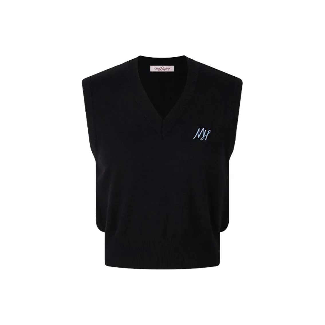 Черный вязаный жилет женские майки