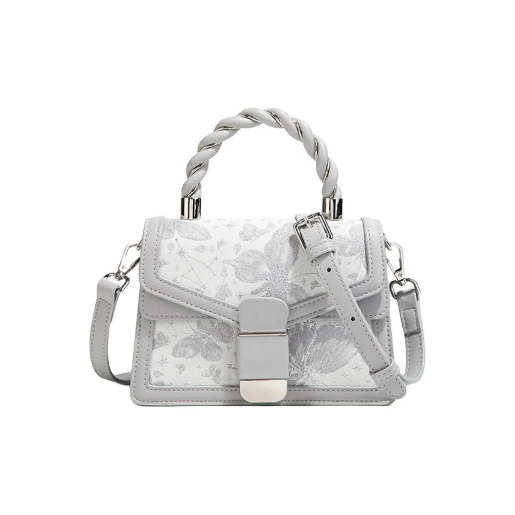 CAEISL KCIEL ПУ (полиуретан) Сумка Женская Бабочка Жаккард Розовый Бабочка Жаккард Серебряный