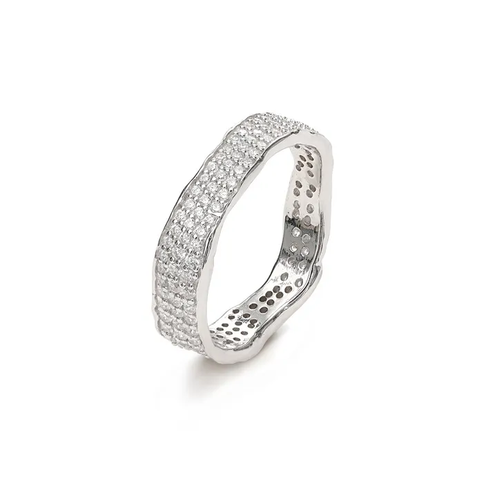 Empress 47 Concept 925 стерлинговое серебро гальваническое покрытие 18К белый золото кольца унисекс