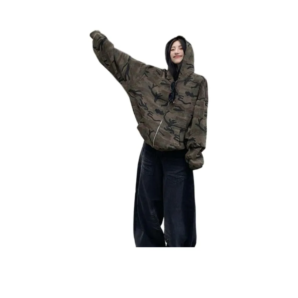 YICHEN Камуфляж Пальто Женские Свитшоты