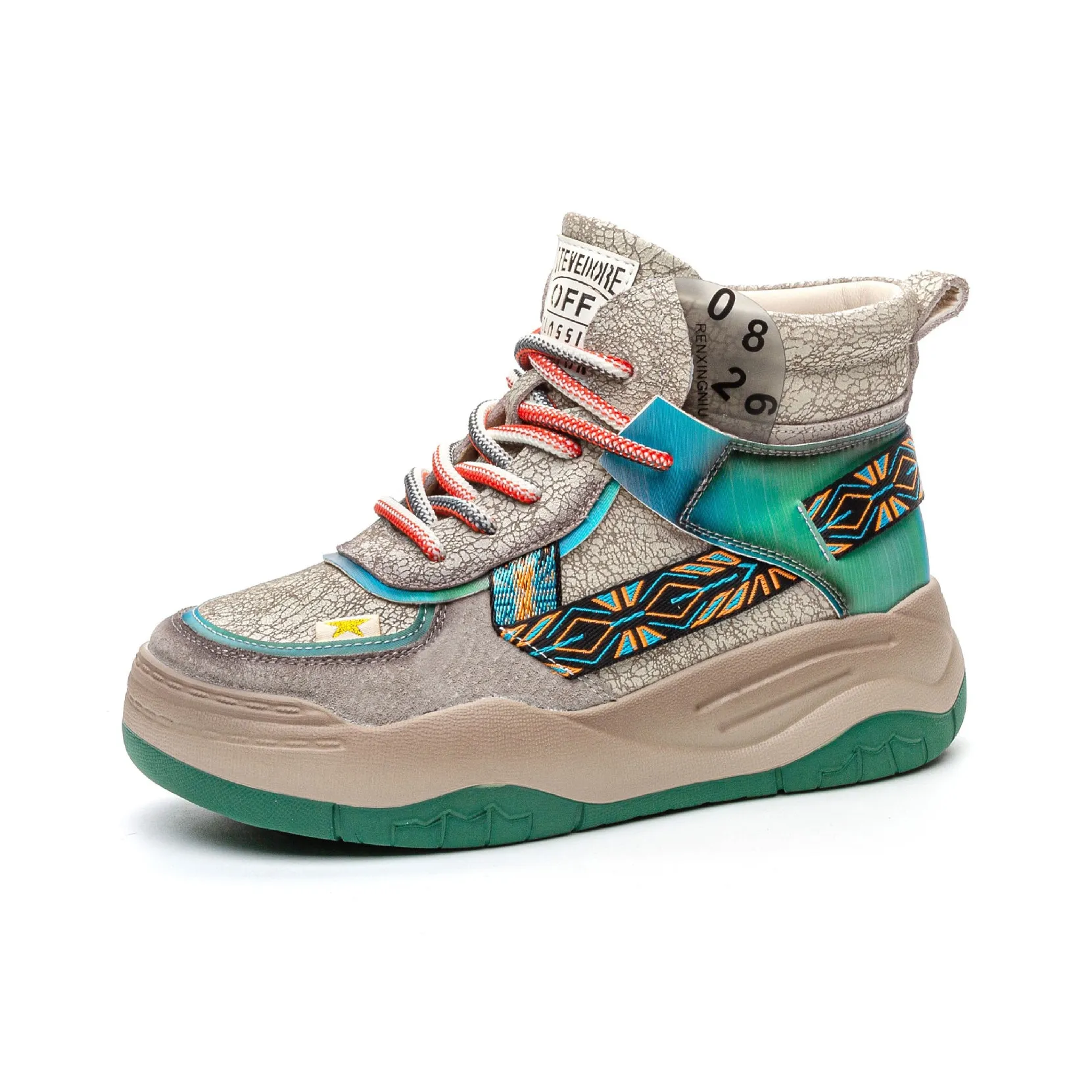 SENJIALUO Износостойкий Дышащий Увеличивающий Высоту Высокий Топ Повседневная Обувь Женская