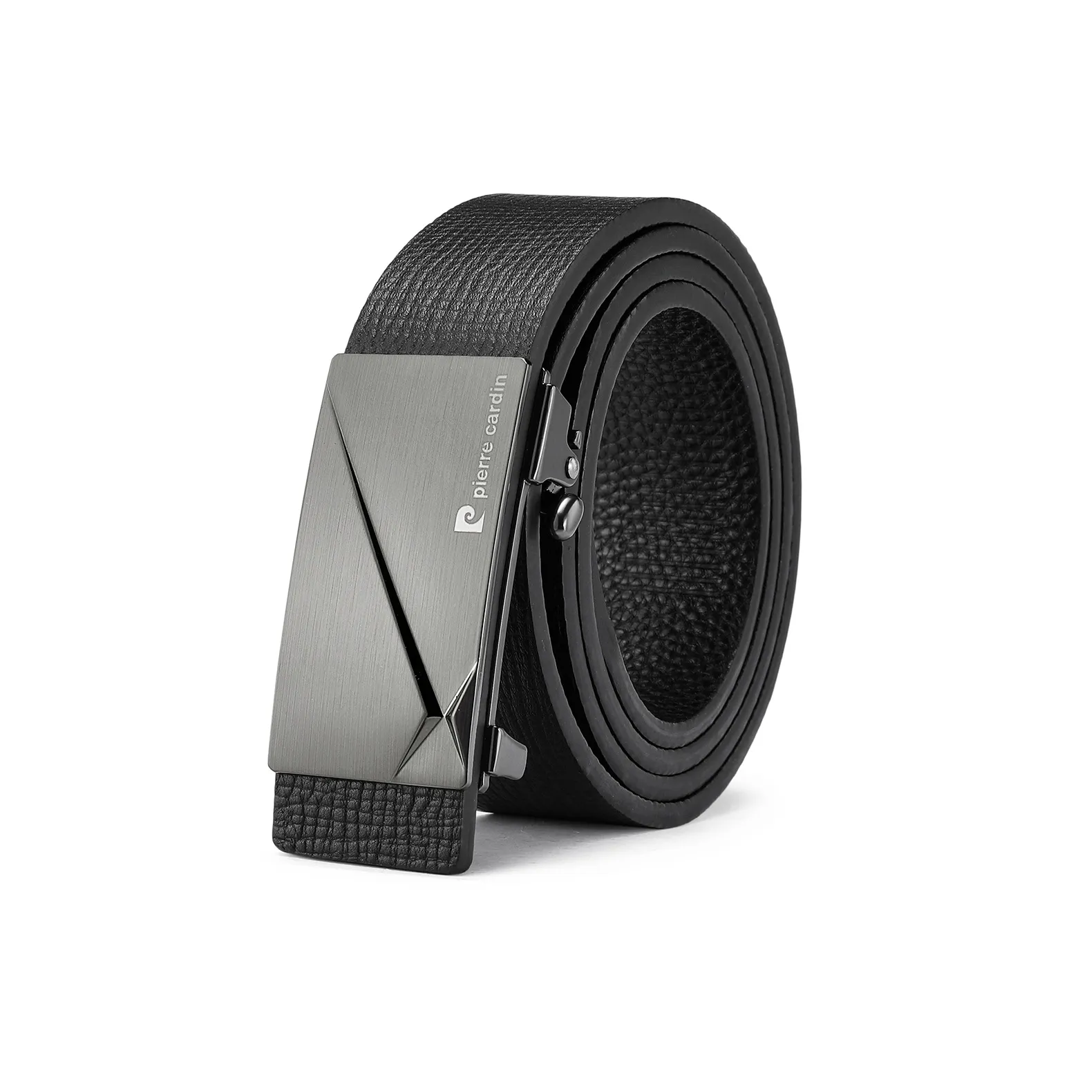 PIERRE CARDIN Тело Коровья Кожа Минималистичный Универсальный Ремень Мужской Черный 3,4CM