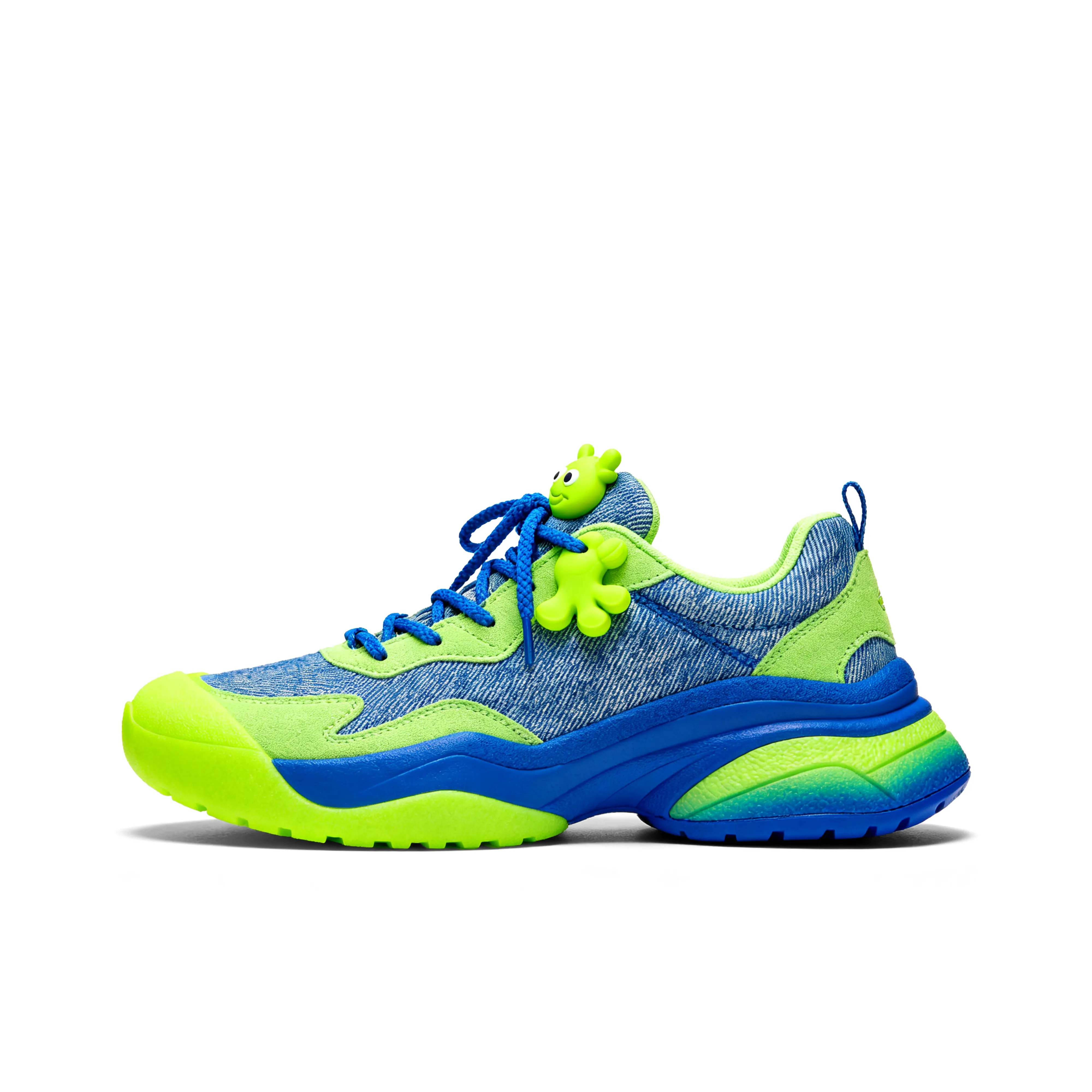 Paddington Bear Удобно и модно Классический и универсальный Низкие кроссовки для скейтбординга Женские Сине-зеленый