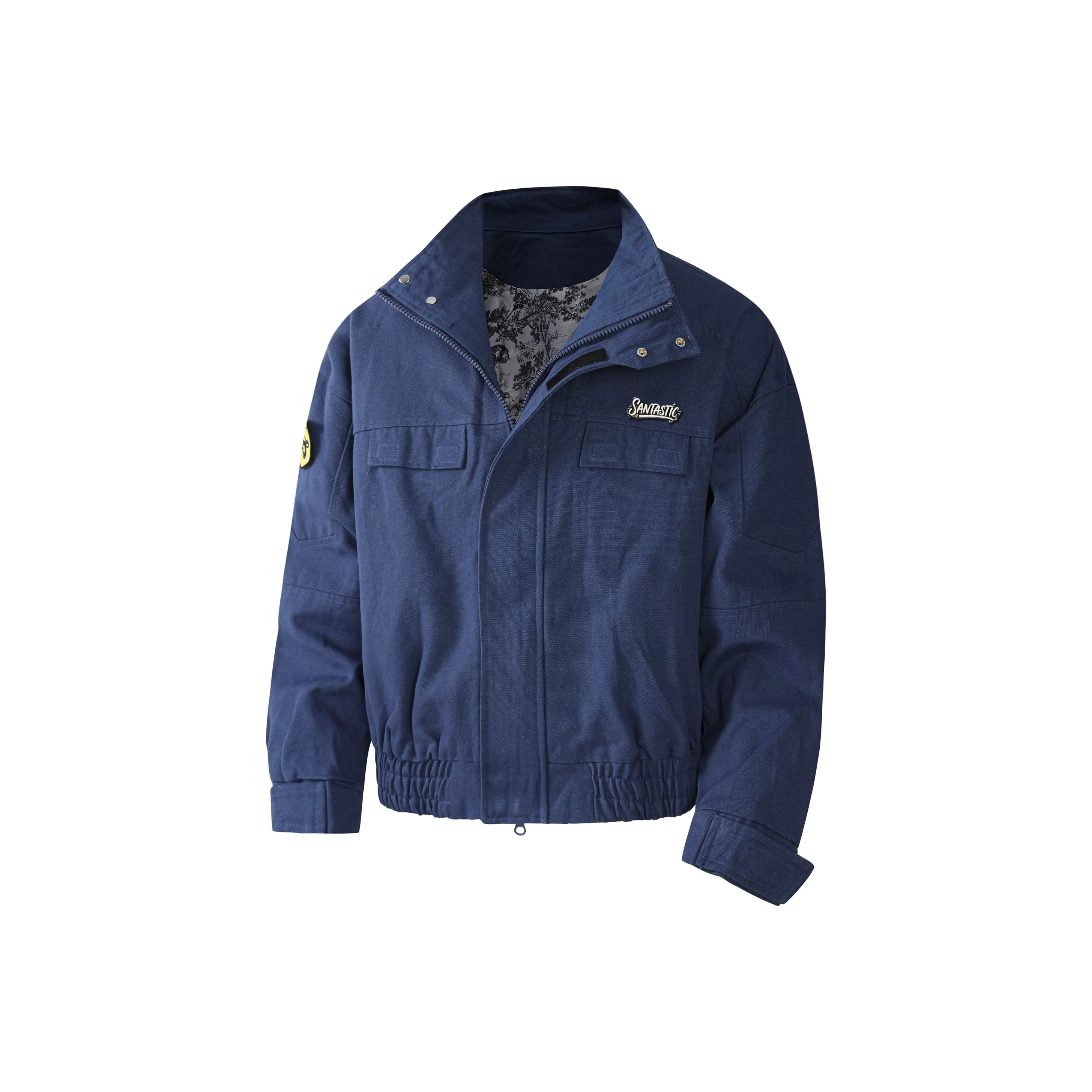 SANTASTIC Синий с съемным логотипом бренда логотип на груди унисекс куртки