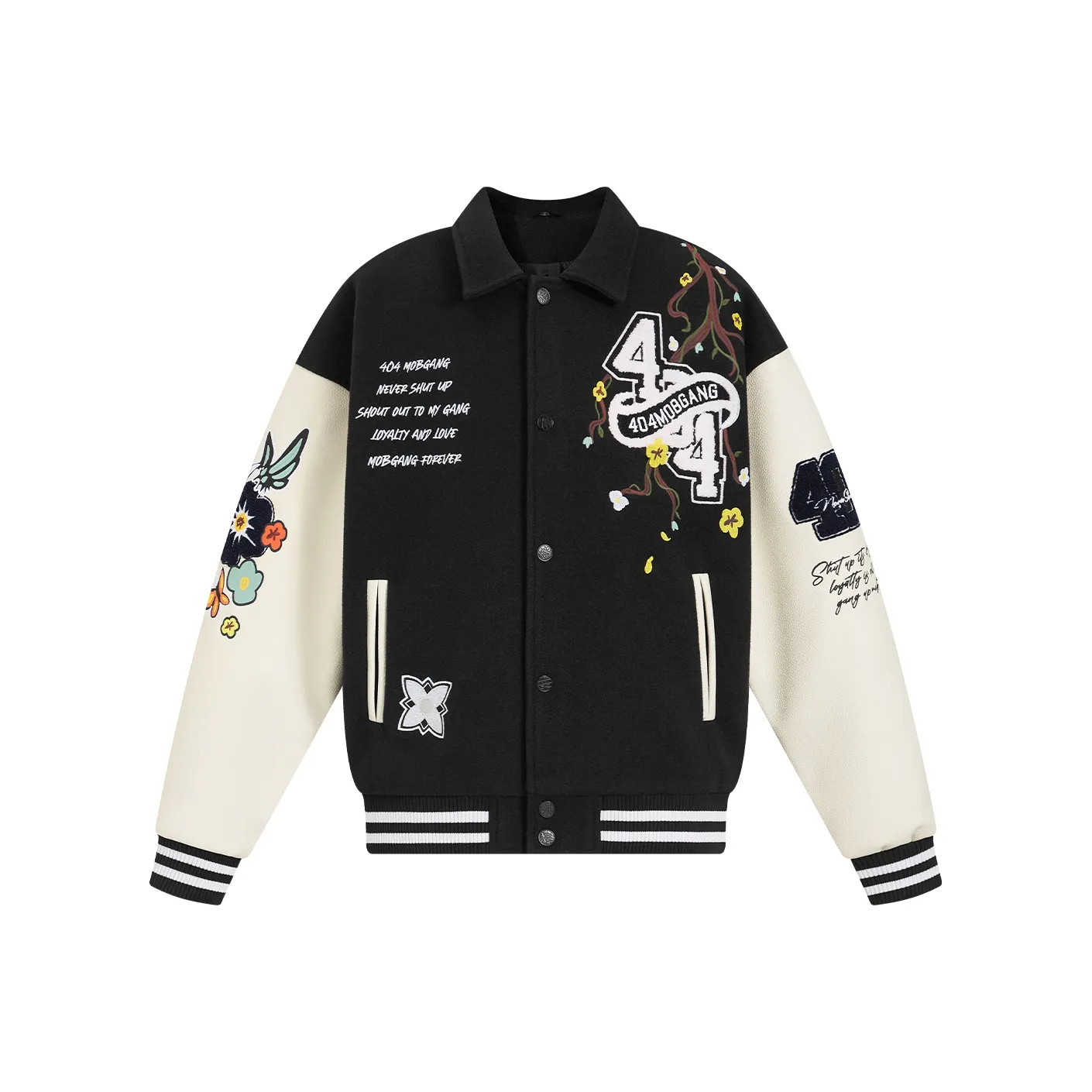 404MOB GANG Черный Унисекс Куртки