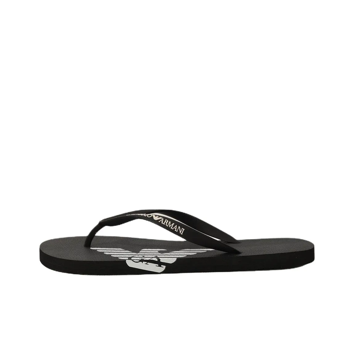 EMPORIO ARMANI Резина Подошва Нет Особенный Эффект Шлепанцы Мужской Черный