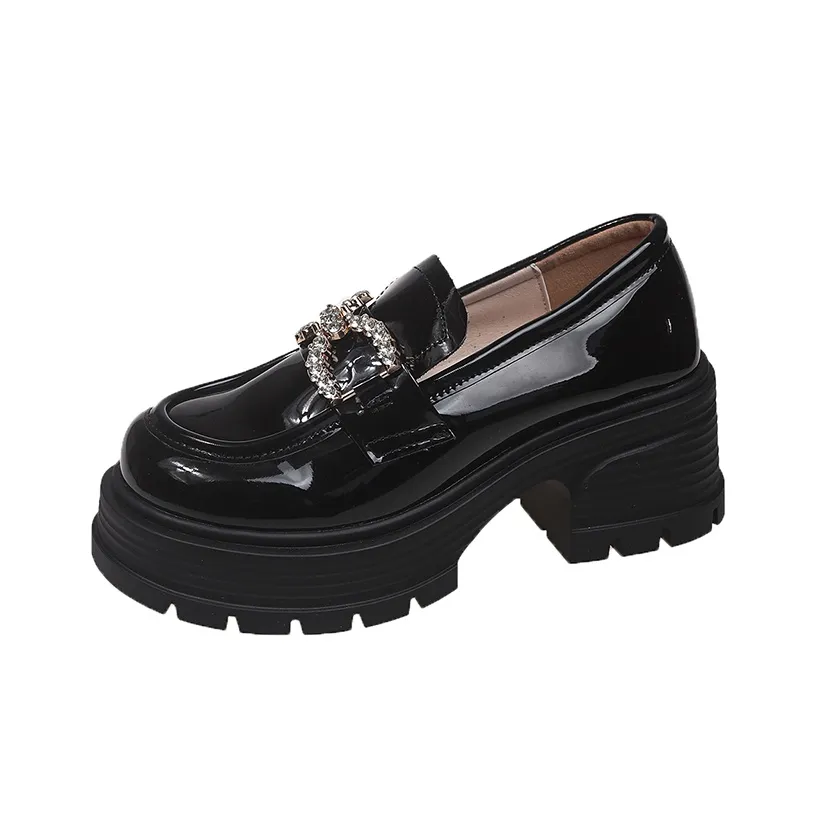 Rutai Лоферы Black Rhinestone Women's