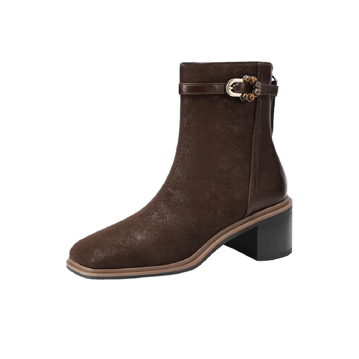 Mulinsen Тонкие ботинки ботильоны каблук примерно 3 см скрытый примерно 5,1 женские