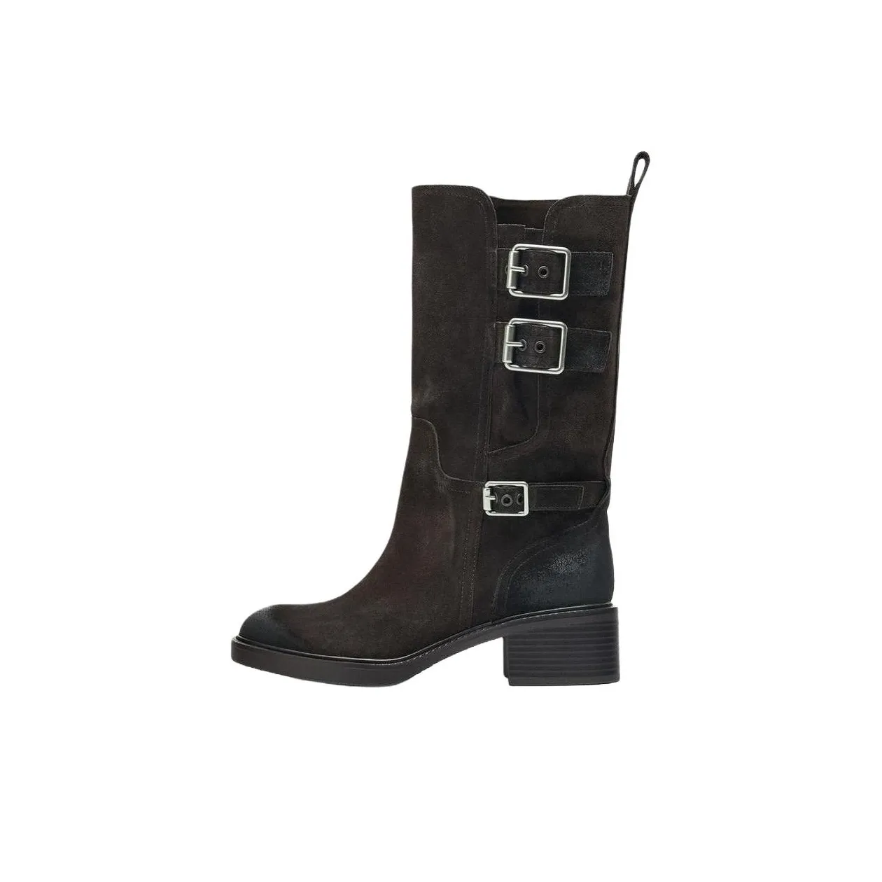 ZARA Колено Высокие сапоги 4,5 см Женские Коричневый