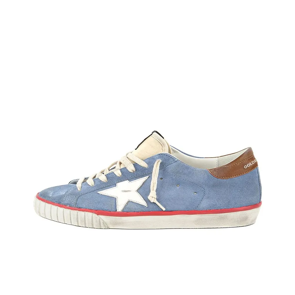 Golden Goose Super-Star Skateboard Shoes Men Low-Top Blue