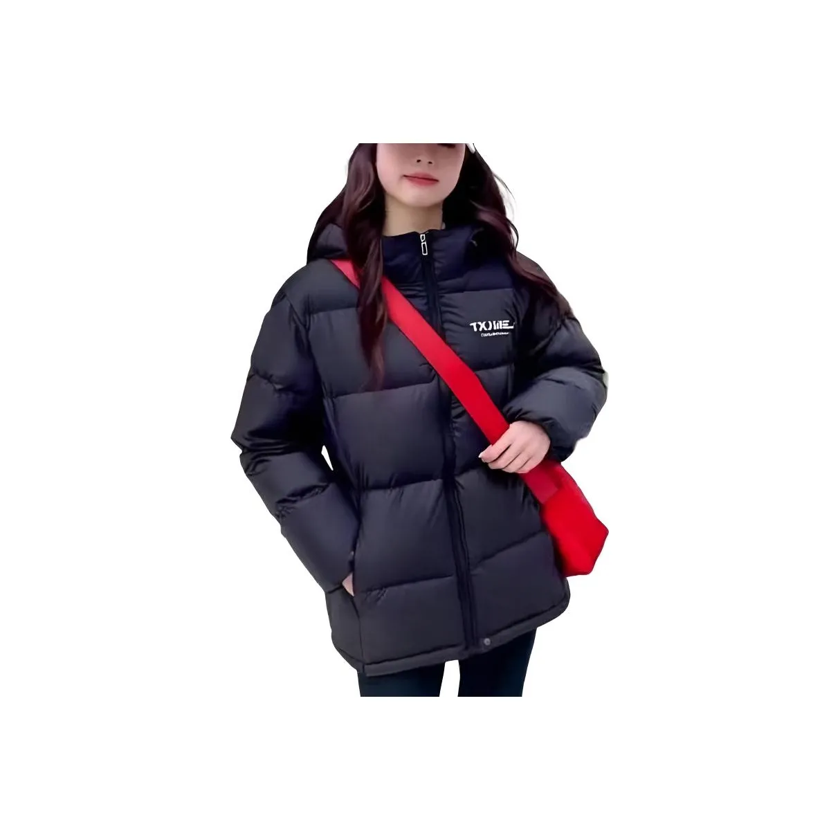 STYUW Черный Женский Пуховик