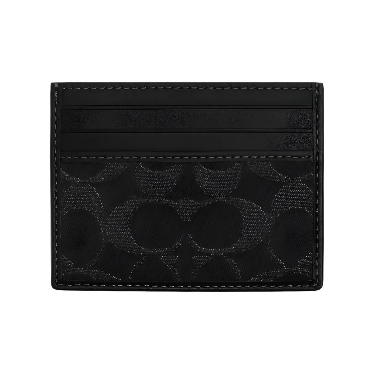 COACH Кожа Держатель для карт Мини Мужской Серебряный и Черный