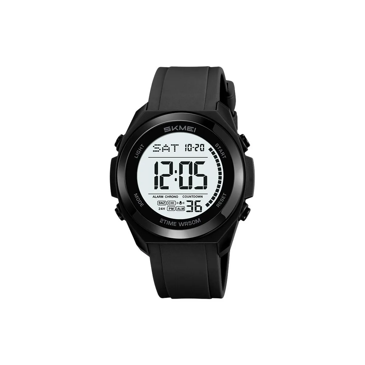 SKMEI Электронный механизм TPU ремешок Мужские часы Многоцветный циферблат часов