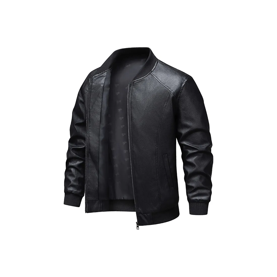 EMINU Черные Мужские Кожаные Куртки