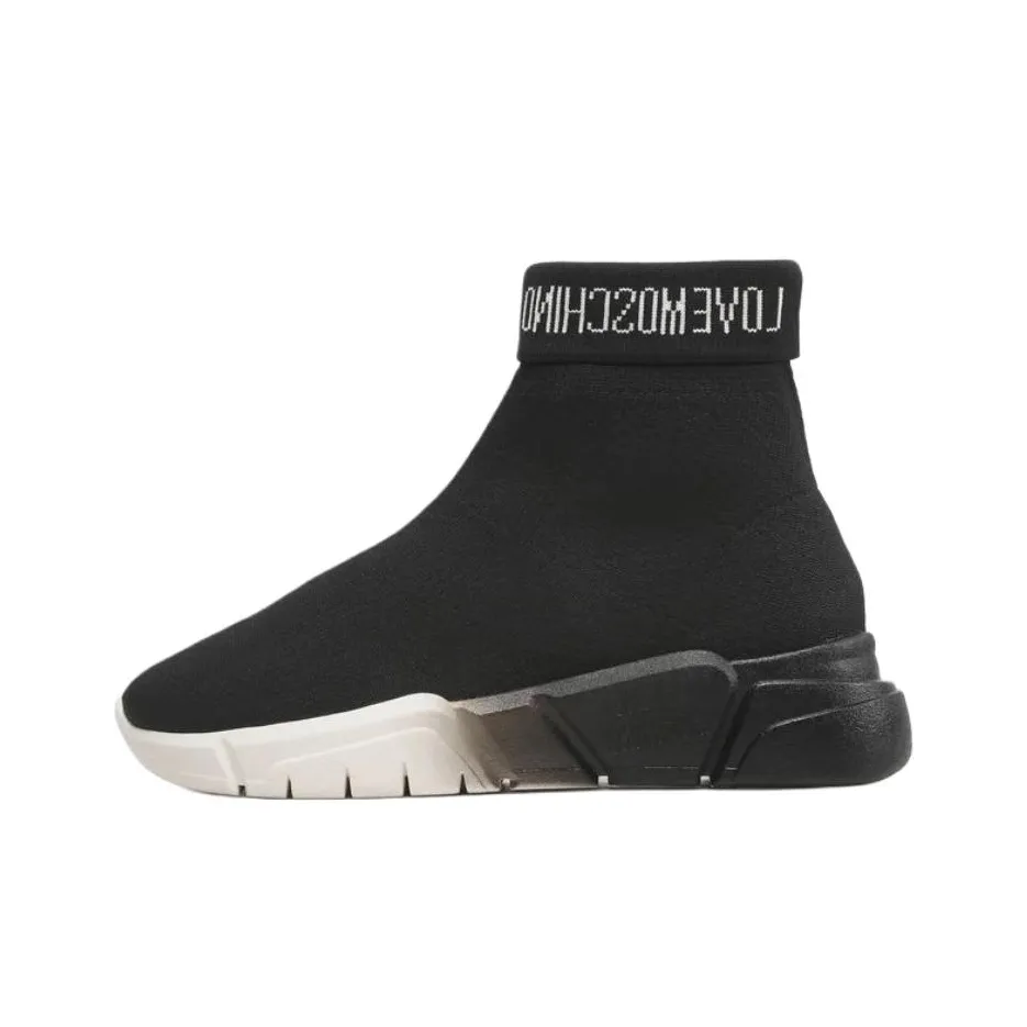 LOVE MOSCHINO Casual Shoes Women's High-Top Black