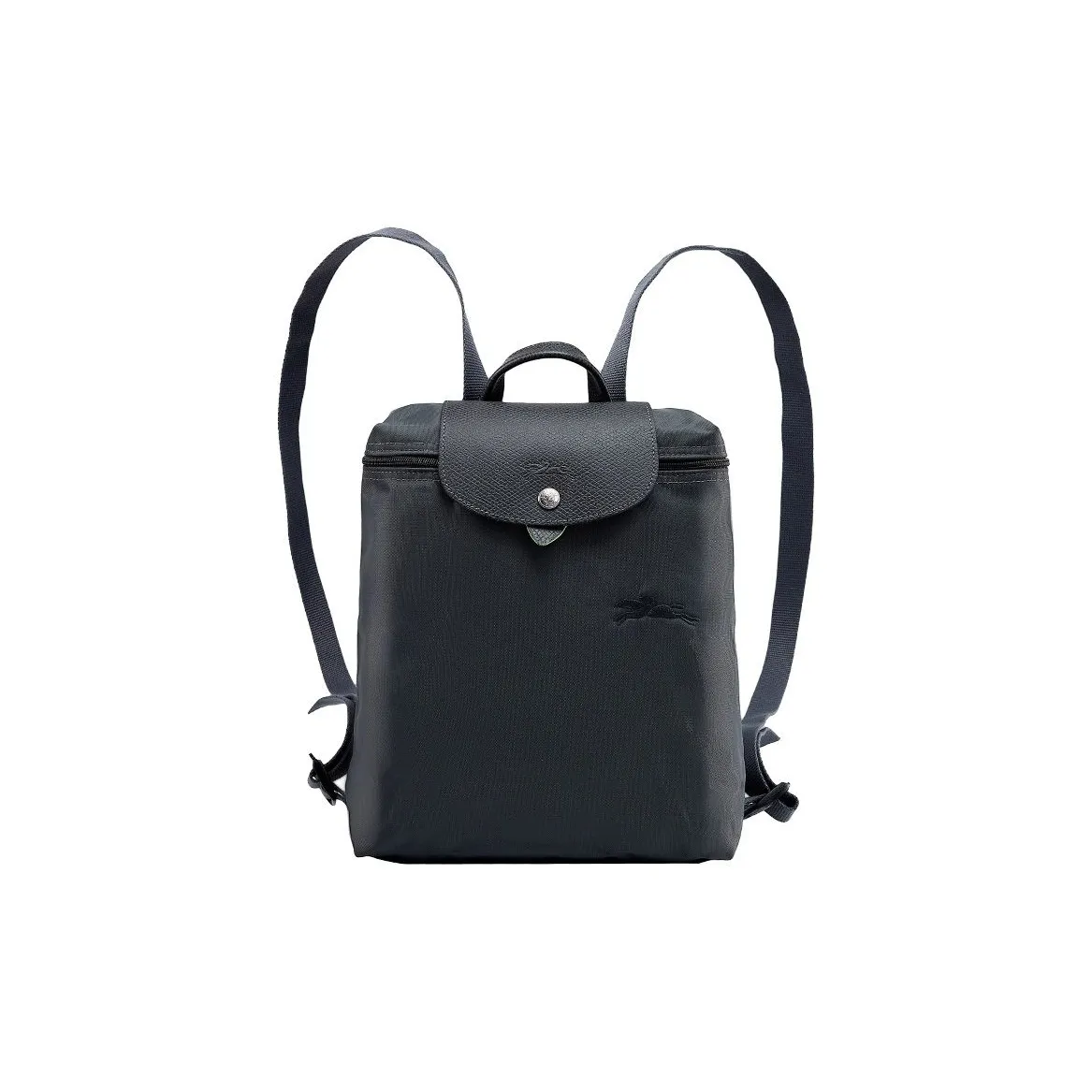 LONGCHAMP Le Pliage Green Переработанный холст с кожей Рюкзак Женские Графитовый серый