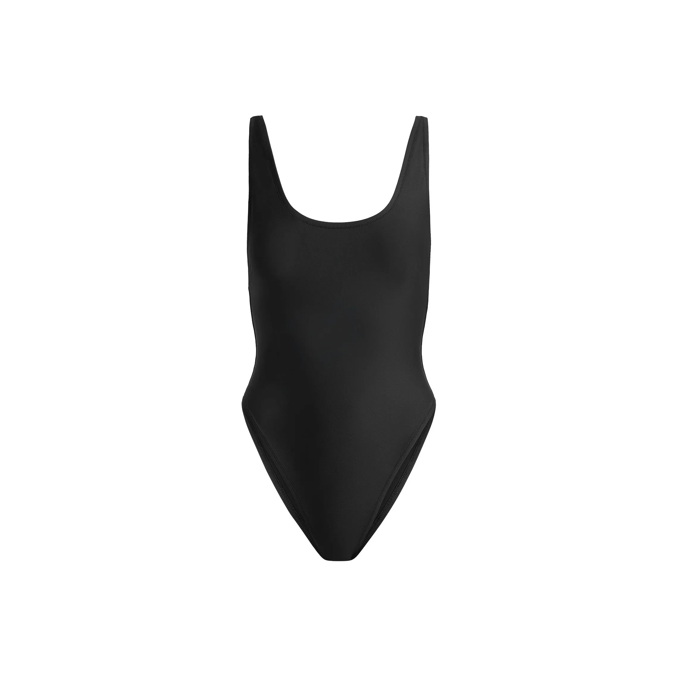 SKIMS SS25 Фирменный Плавание Scoop Шея ONE PIECE ONE PIECE Купальник Женские ONYX Оникс