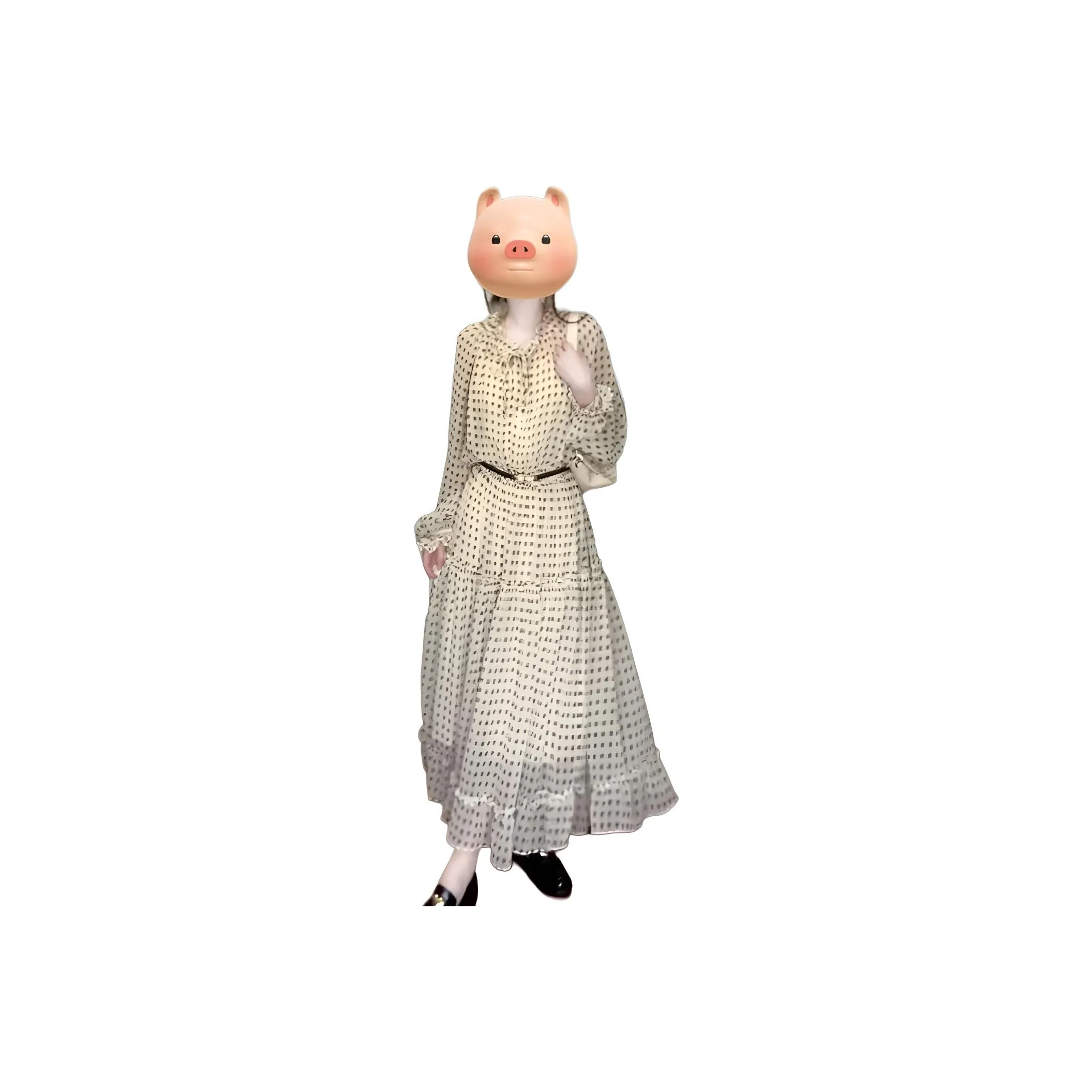 LANGQING Длинное платье с длинными рукавами женское