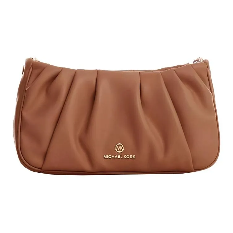 MICHAEL KORS Hannah Кожа Плечевая Сумка Маленькая Женская Коричневая