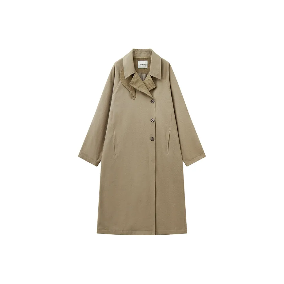 TAGEECHITA Реглан CAMEL Длинный Куртка Женская