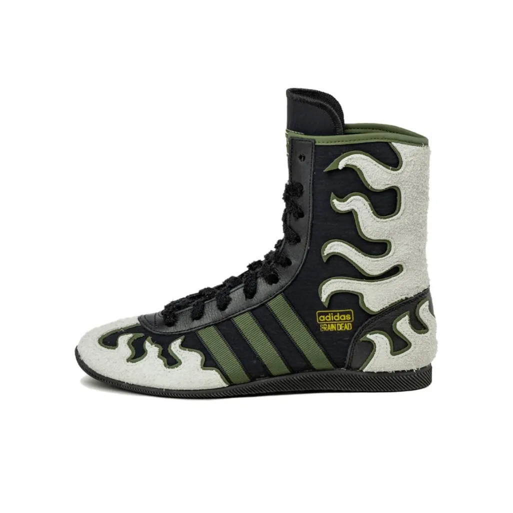 Brain Dead x Adidas Brody King Slip Resistant Abrasion Resistant High Top Casual Shoes Unisex Black White (Брайн Дед x Adidas Brody King противоскользящий устойчивый к истиранию высокий топ повседневная обувь унисекс черный белый)
