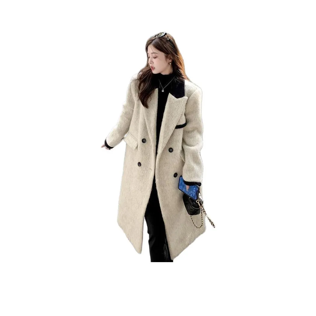 LANGQING Изображение Цвет Бесплатно Wangqing Бренд Наклеенный Женское Пальто