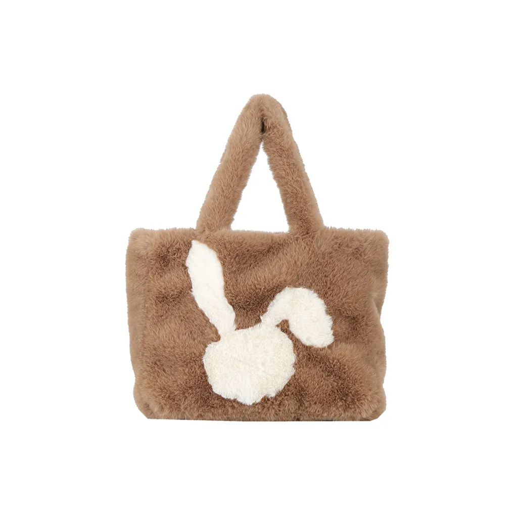 ORANGE BEAN Искусственный мех Сумка-тоут Сумка через плечо Стандартная Женская Многоцветная