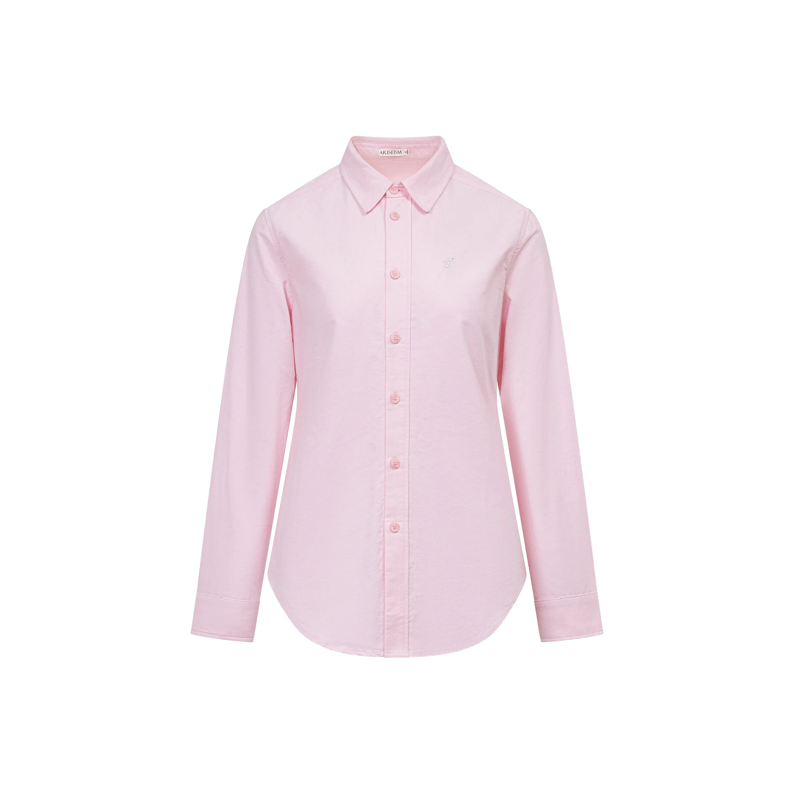 Ariseism Однотонная Поло Рубашка с Воротником Женская Модная Женская Рубашка Топ