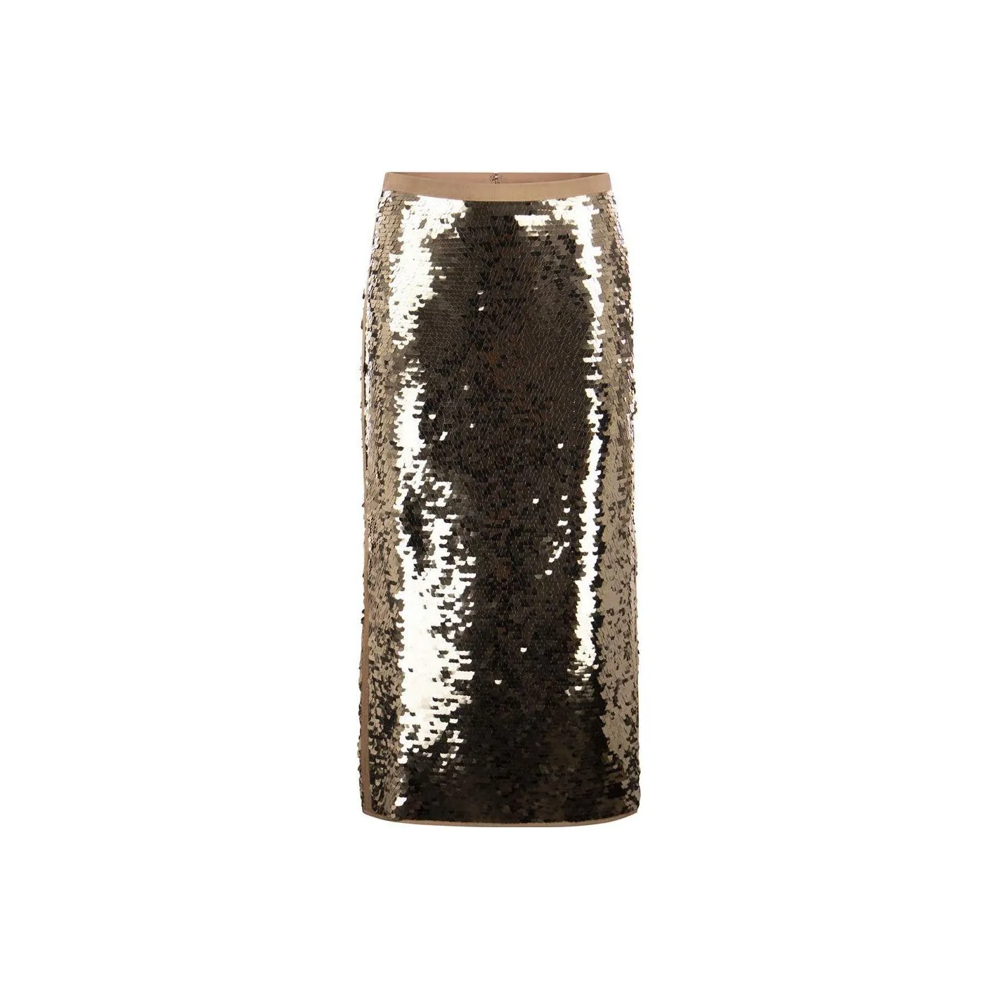 WEEKEND MaxMara Повседневный Длинный Юбка Женская Серебряная