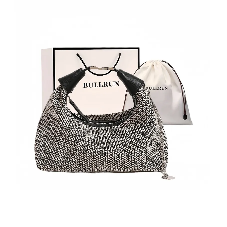 Bullrun Сумка через плечо из искусственной кожи женская черная кофейная