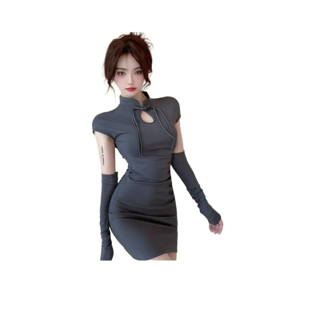 XIANSINIAO Длинное платье с длинными рукавами женское