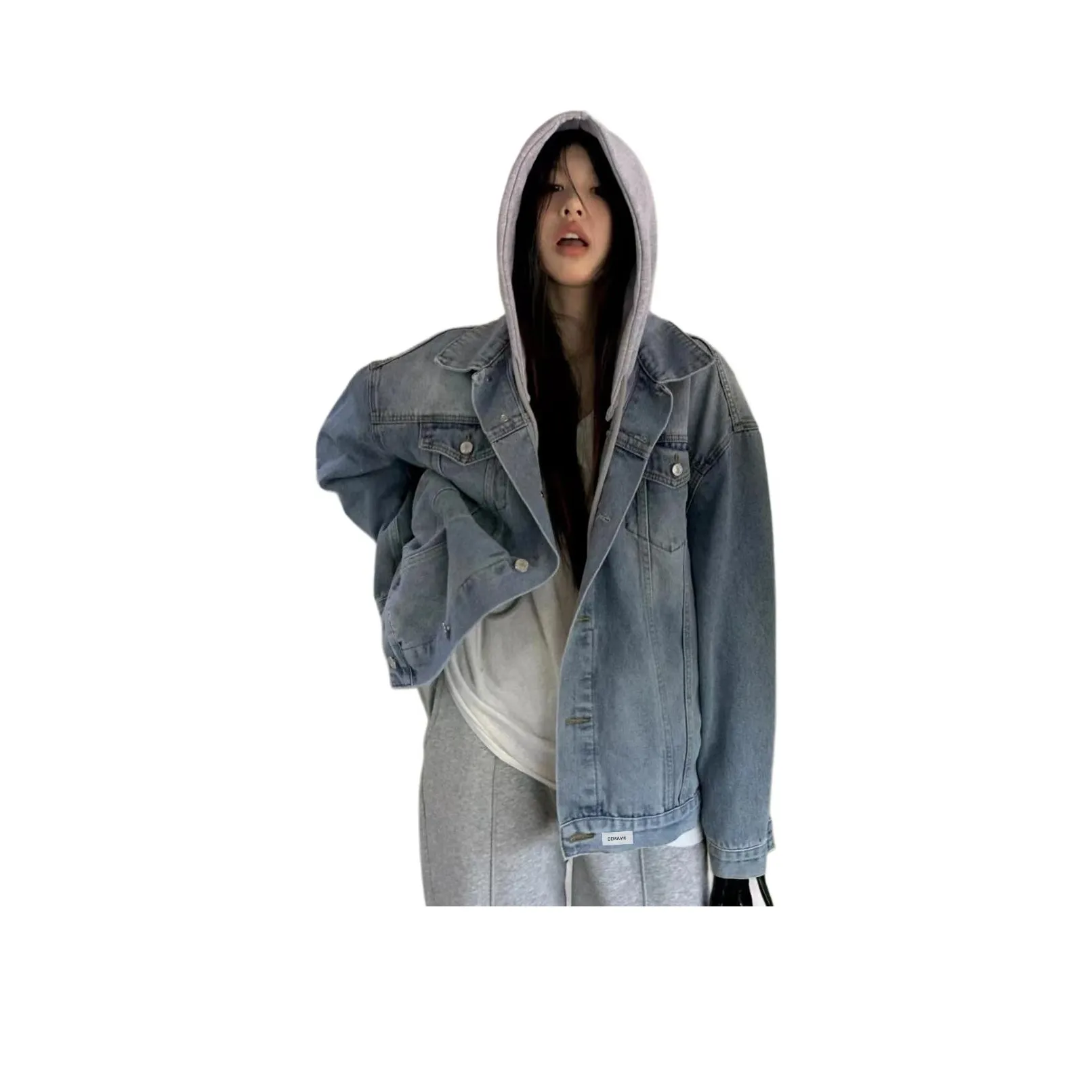 DEMAVIE Светло-синие унисекс куртки