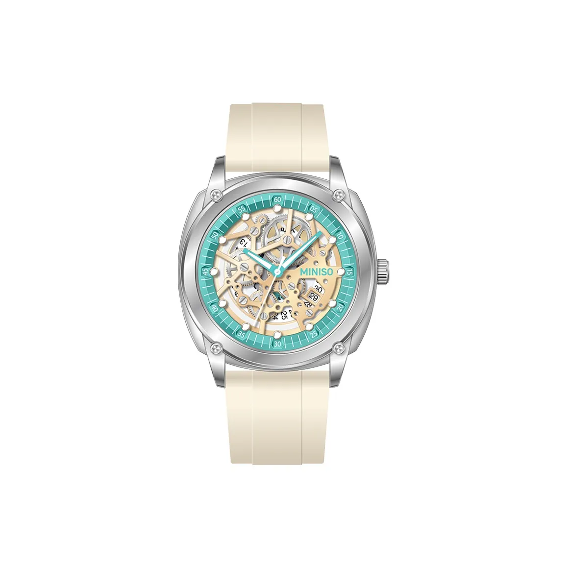 Miniso Darth Vader Collection Кварцевый механизм Резиновый ремешок Часы Унисекс Многоцветный Циферблат