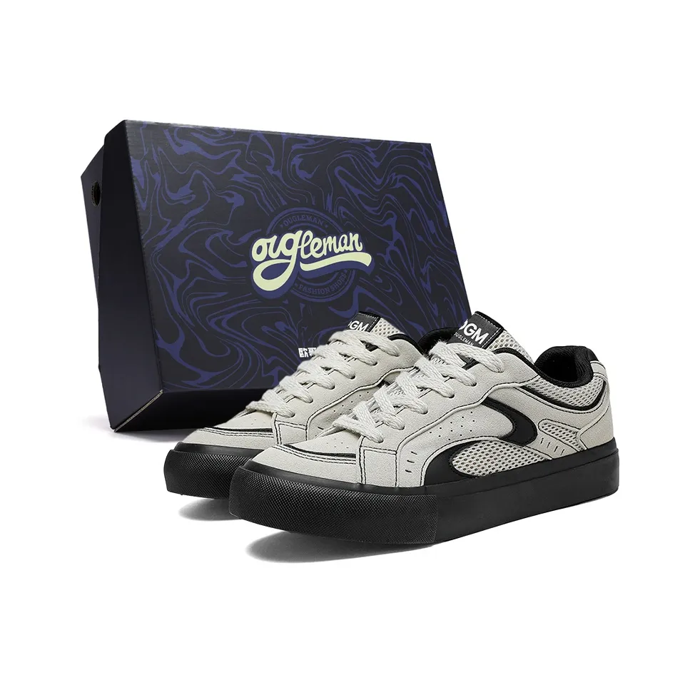 OUGLEMEN Обувь Износостойкая и Противоскользящая Низкие Кроссовки для Скейтбординга Мужские