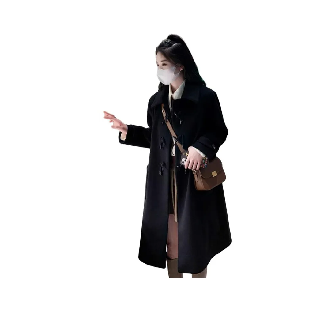 GIUHF Черное Женское Пальто