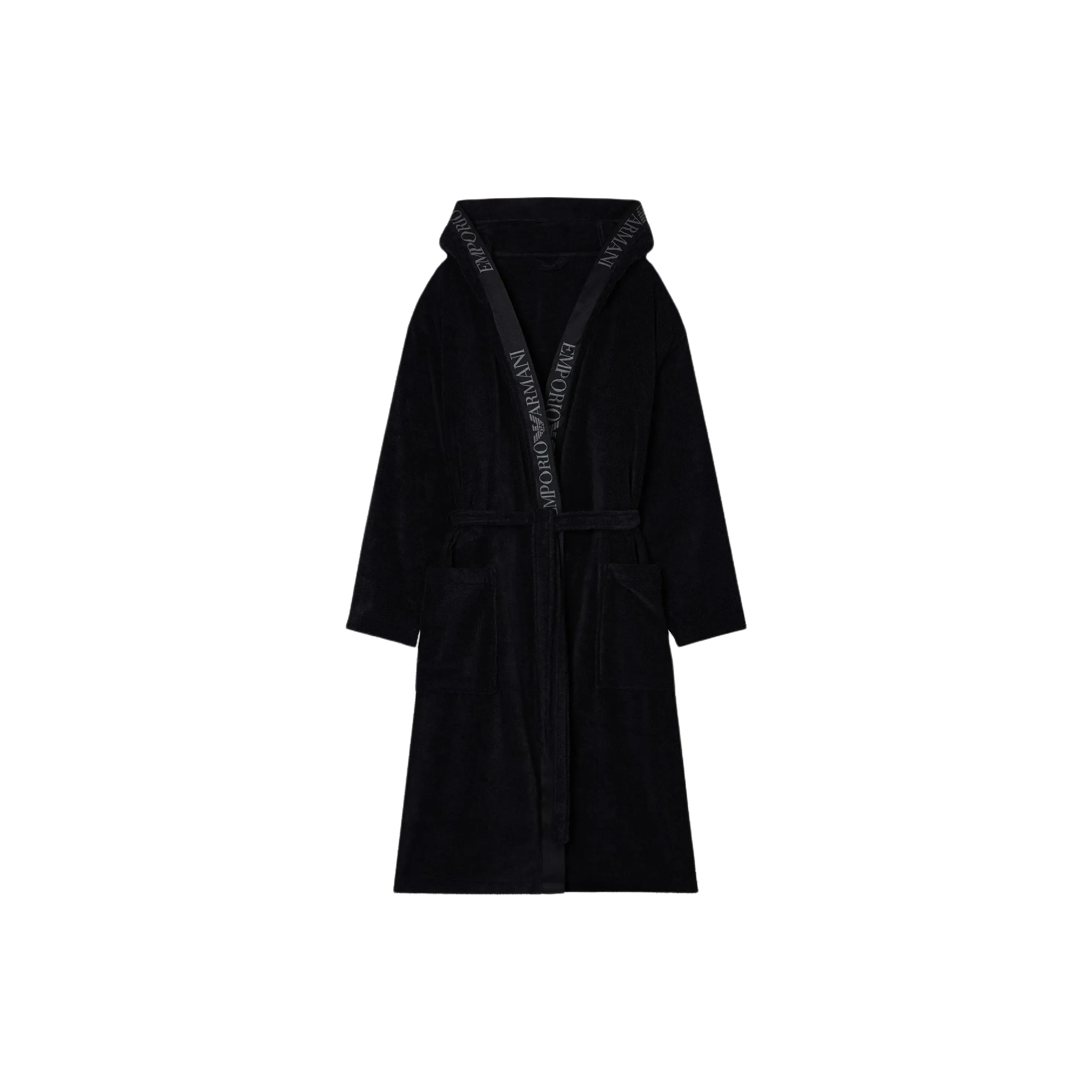 EMPORIO ARMANI Мужские черные халаты для ванной