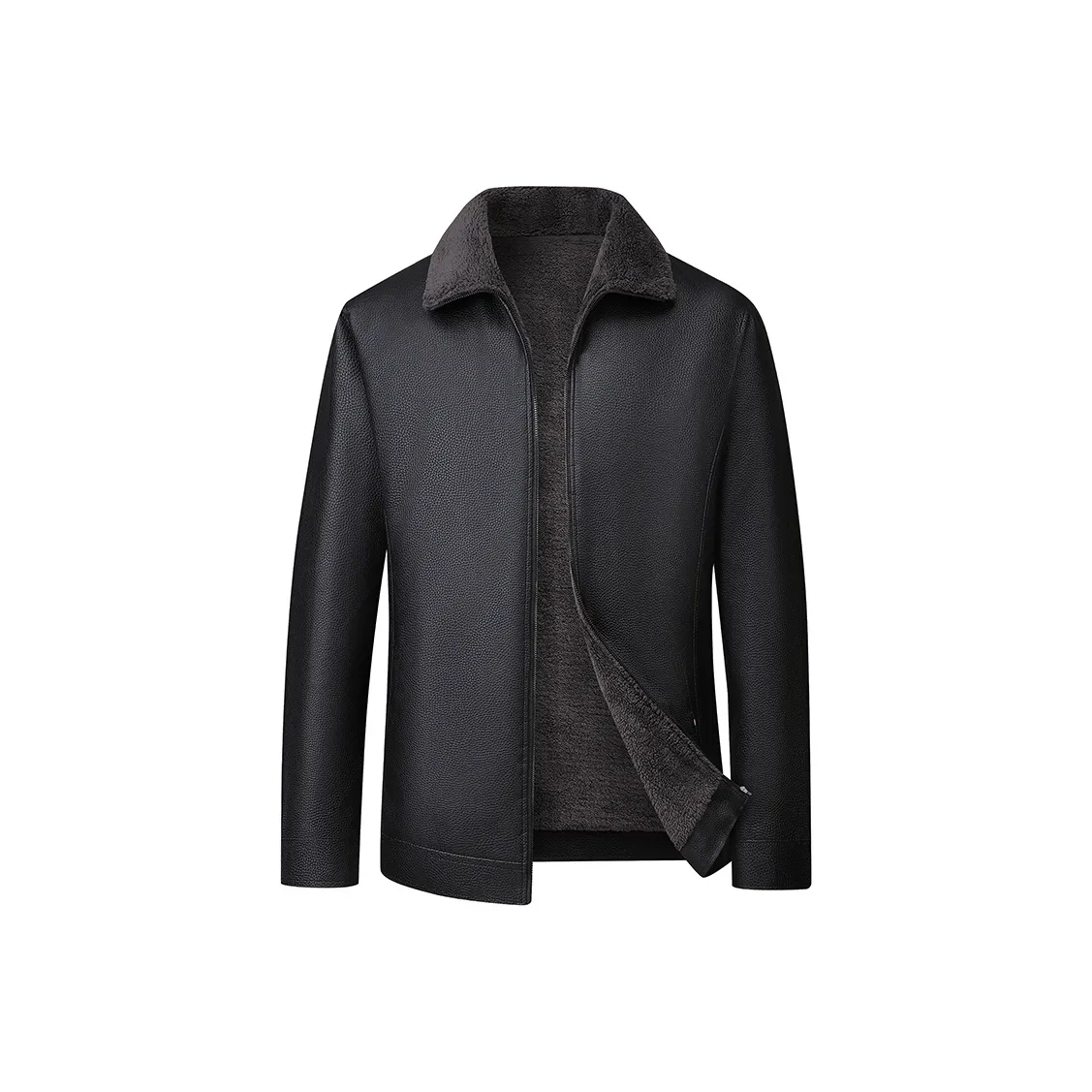 EMINU Черные Мужские Кожаные Куртки