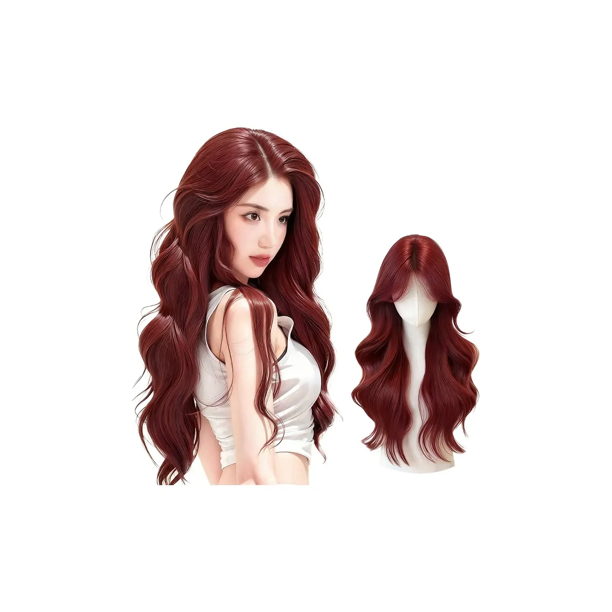 YOUXI Супер Привлекательная Сестра Полная Голова COVER Перука для Женщин с Высокой Температурой Пряжа