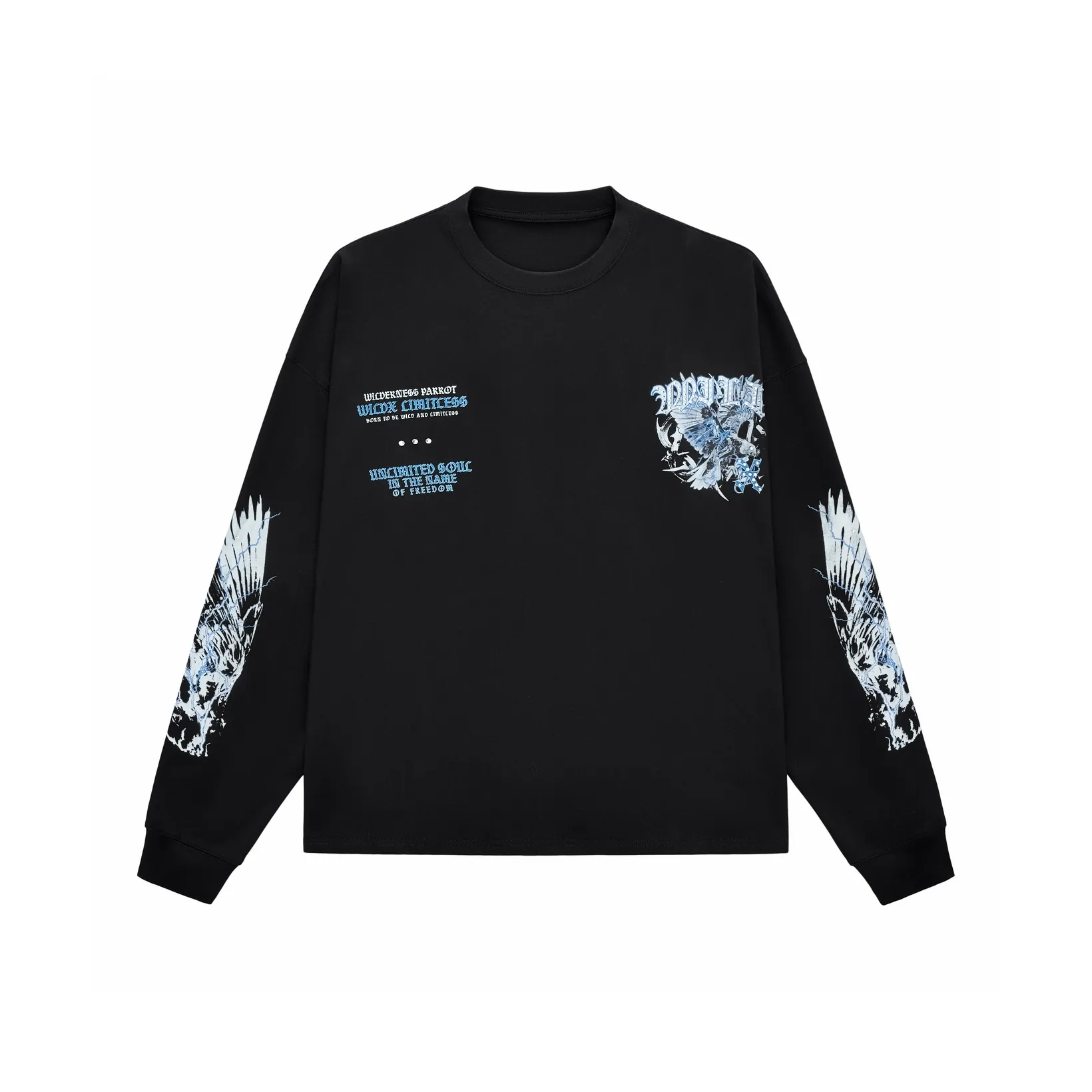 WILDX Winged Черная Унисекс T-рубашка