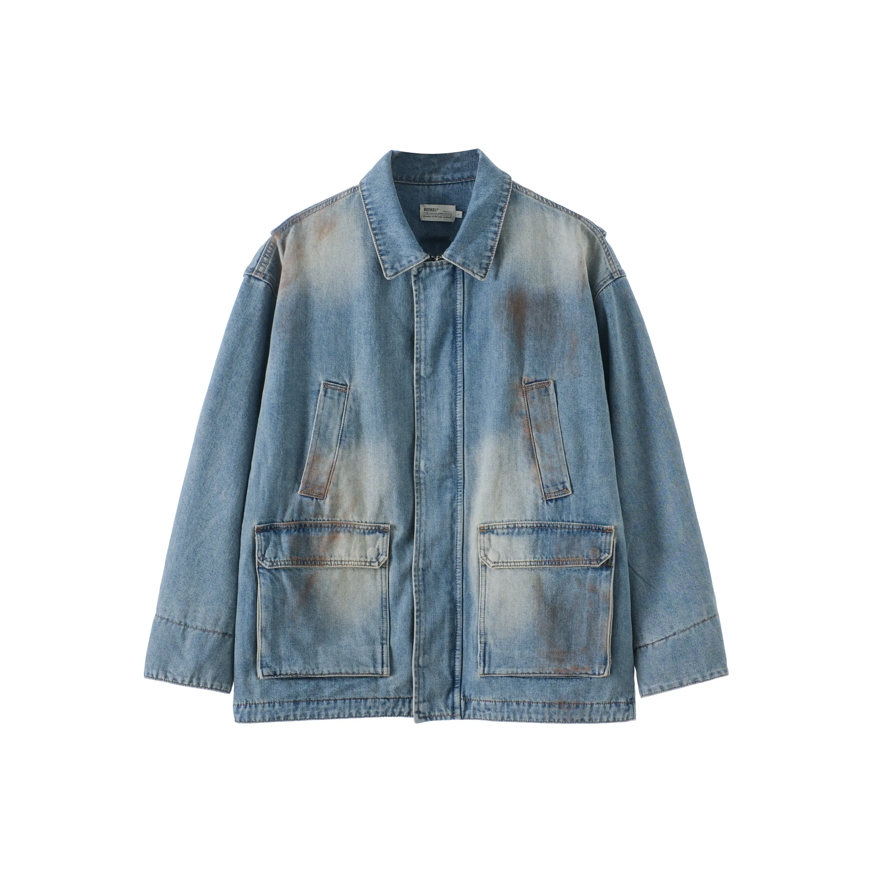 BUTTBILL Синий Унисекс Джинсовые куртки