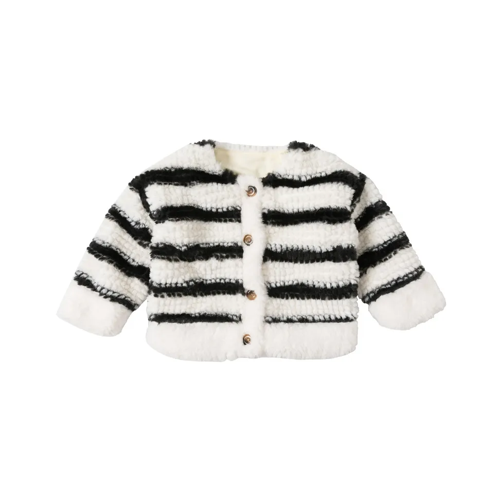 M JBABY Черный Белый Детское Шерстяное Пальто