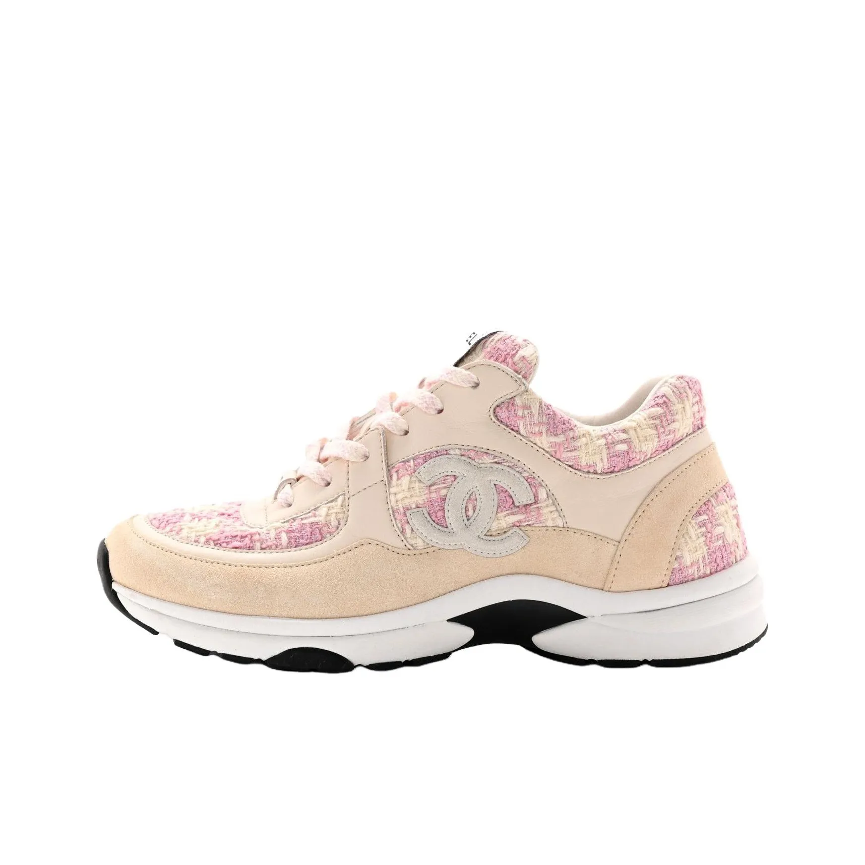 CHANEL Casual Shoes Women's Low Top Pink Beige