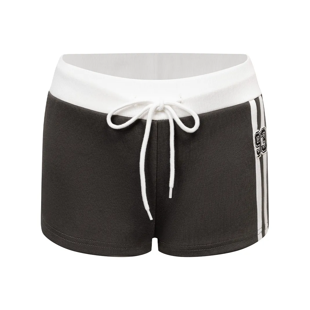 Ariseism Серый и Белый Шорты Женские Повседневные Шорты