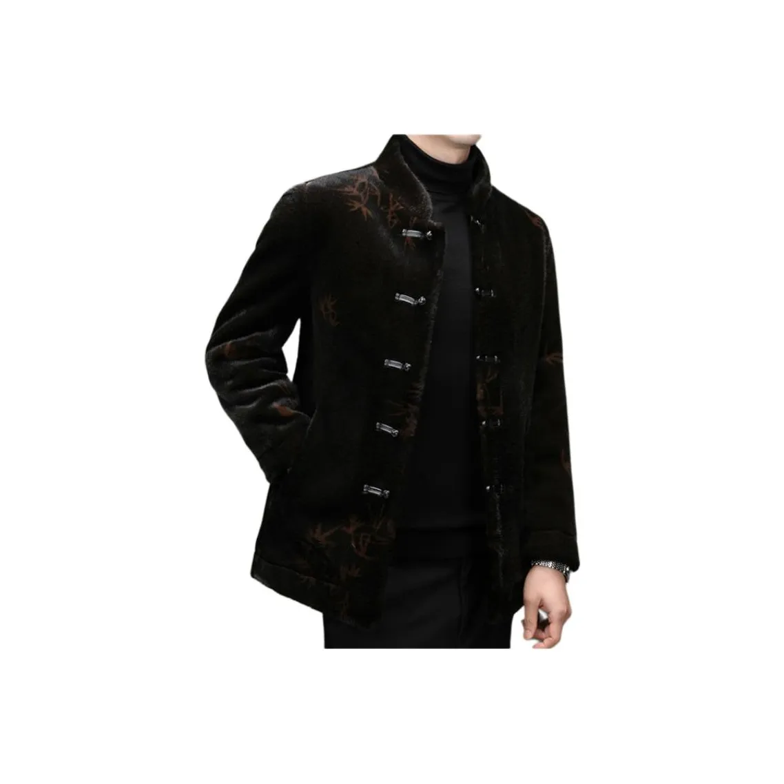 DKRVT Черный [Упаковка включена] Мужская меховая одежда