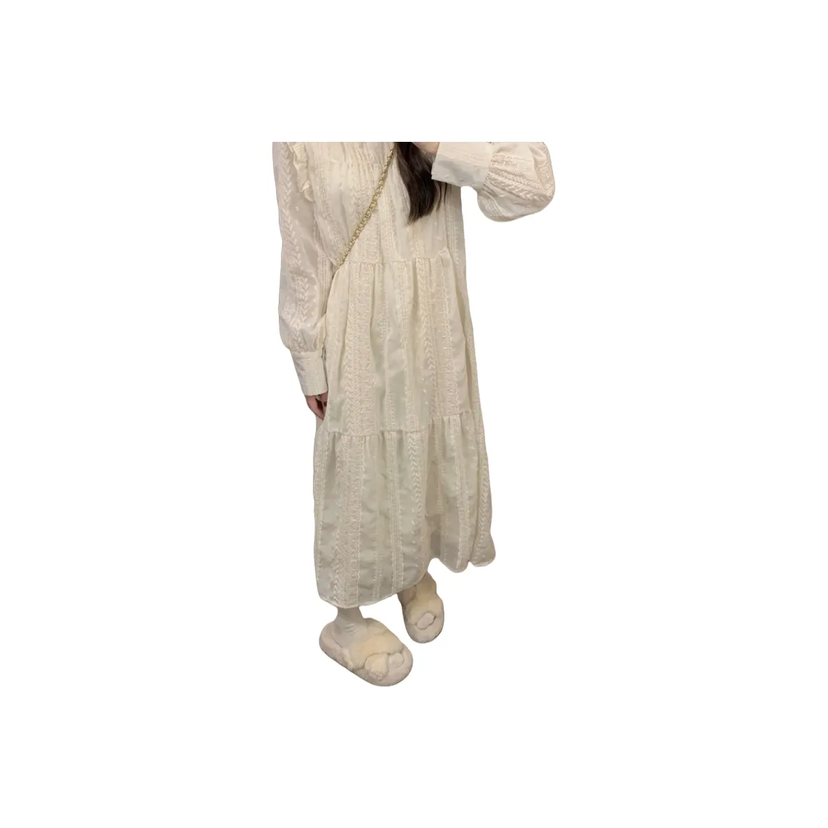 XIANSINIAO Длинное платье с длинными рукавами женское