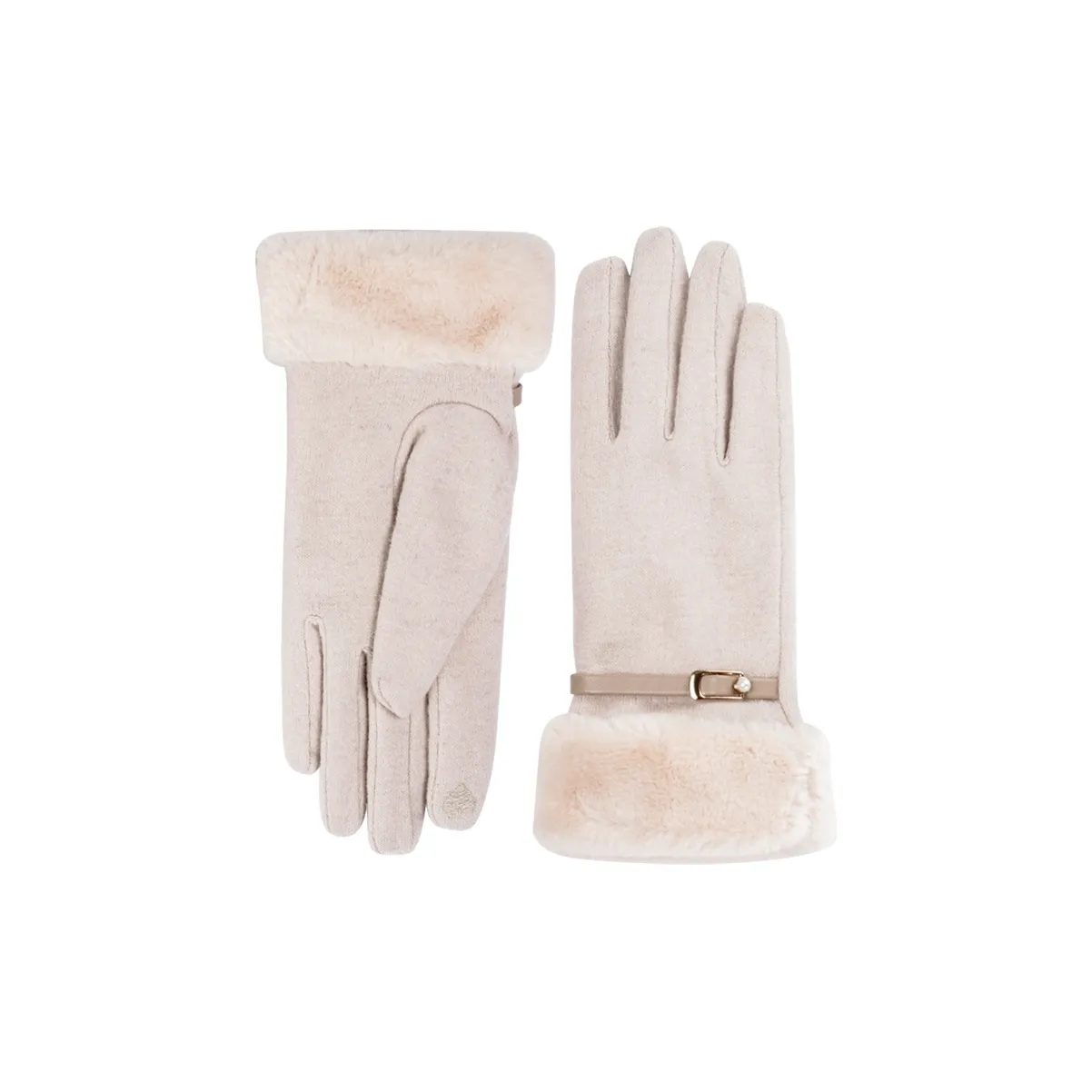 Kangaroo Оболочка 70% шерсть 30% полиэстер Край с флисом Подкладка из искусственного меха 100% полиэстер Перчатки Женские