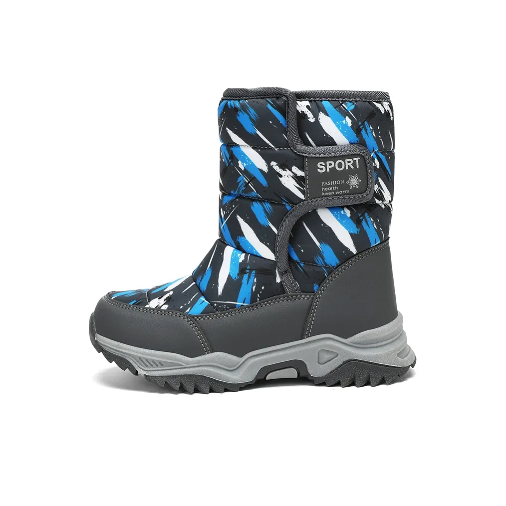 CAMKIDS Теплоизоляционные противоскользящие высокие зимние сапоги для детей